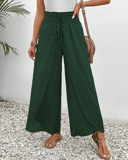 Winona® | Elegant wide-leg trousers with a geometric print