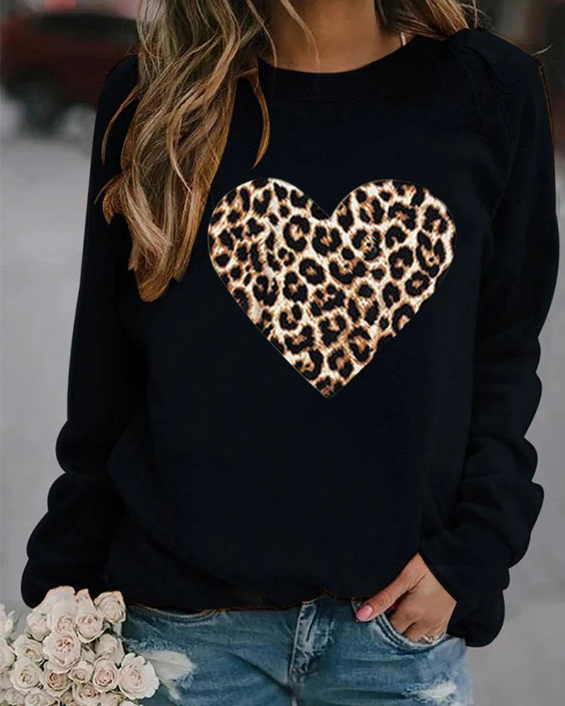 Alicia® | Leopard sweatshirt with heart motif