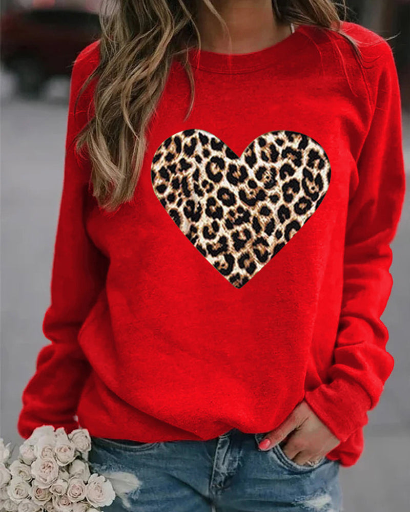 Alicia® | Leopard sweatshirt with heart motif