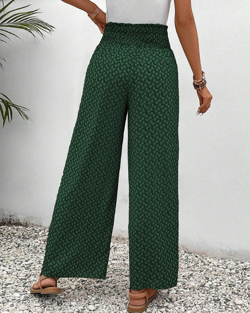 Winona® | Elegant wide-leg trousers with a geometric print