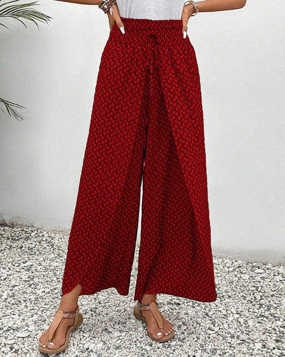 Winona® | Elegant wide-leg trousers with a geometric print