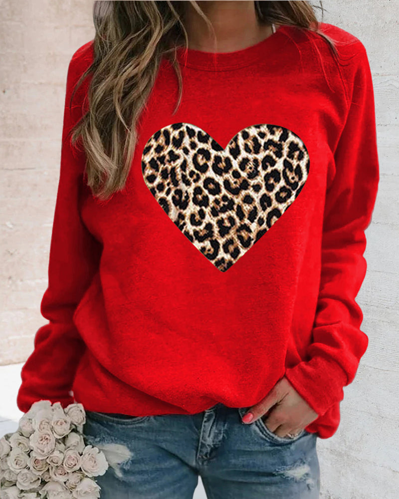 Alicia® | Leopard sweatshirt with heart motif