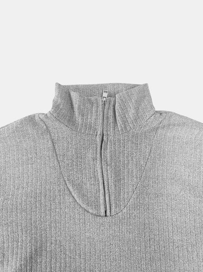 Teresa® | Full size quarter zip long sleeve top