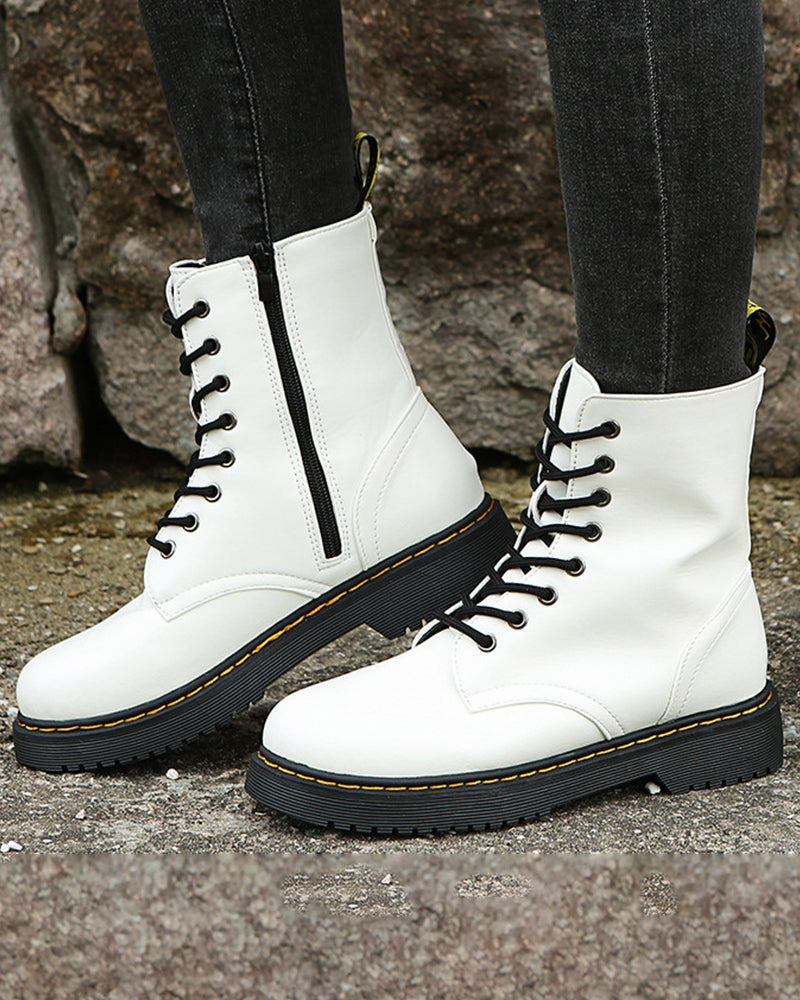 Wilhelmina® | Robust leather ankle boots with lacing