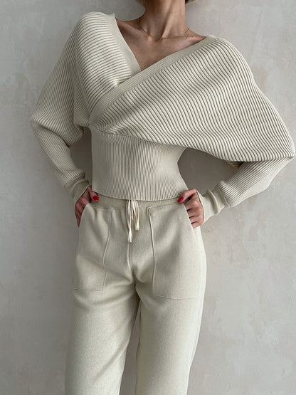 Wren® | Stylish off shoulder two piece knit set