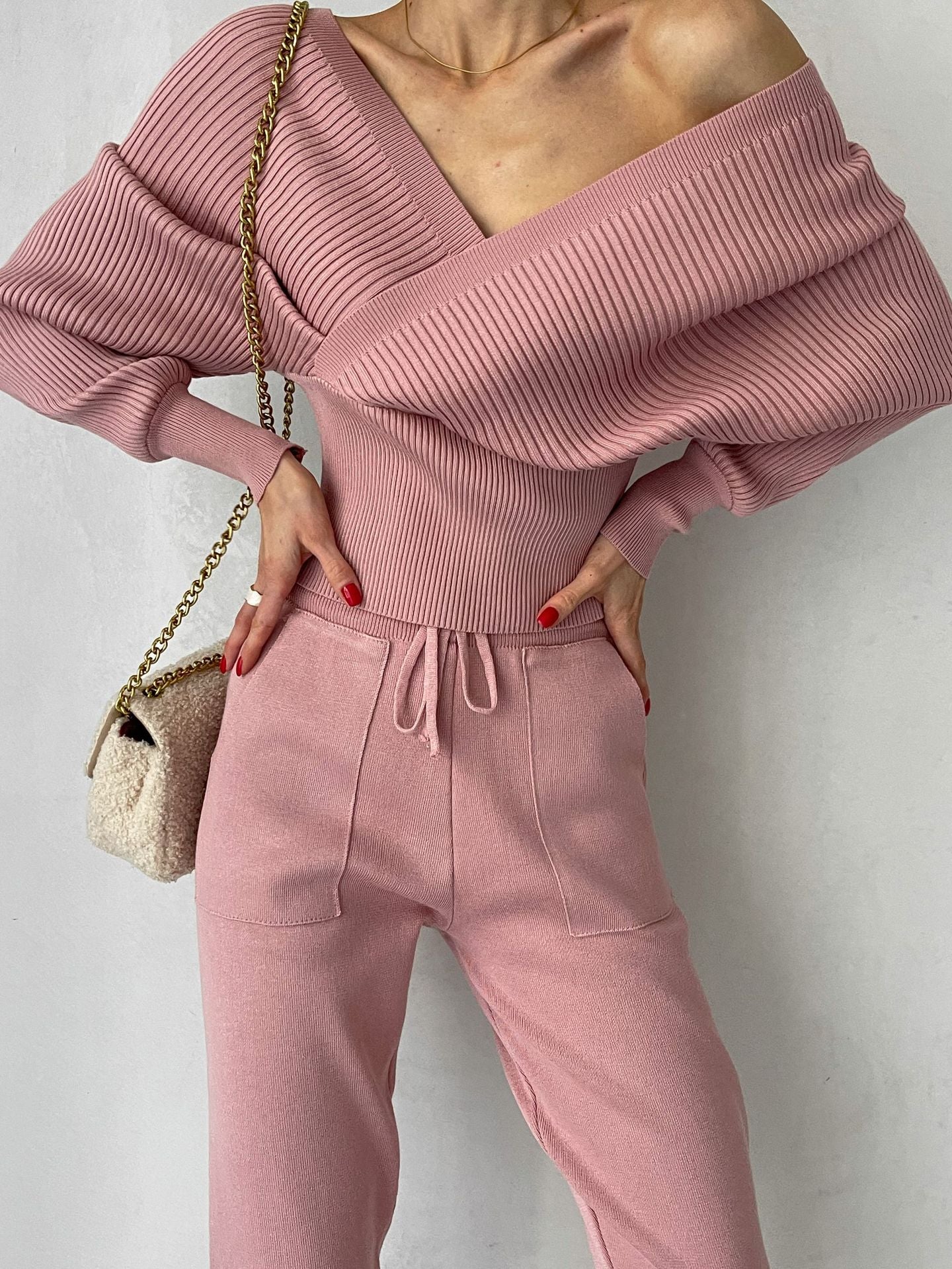 Wren® | Stylish off shoulder two piece knit set