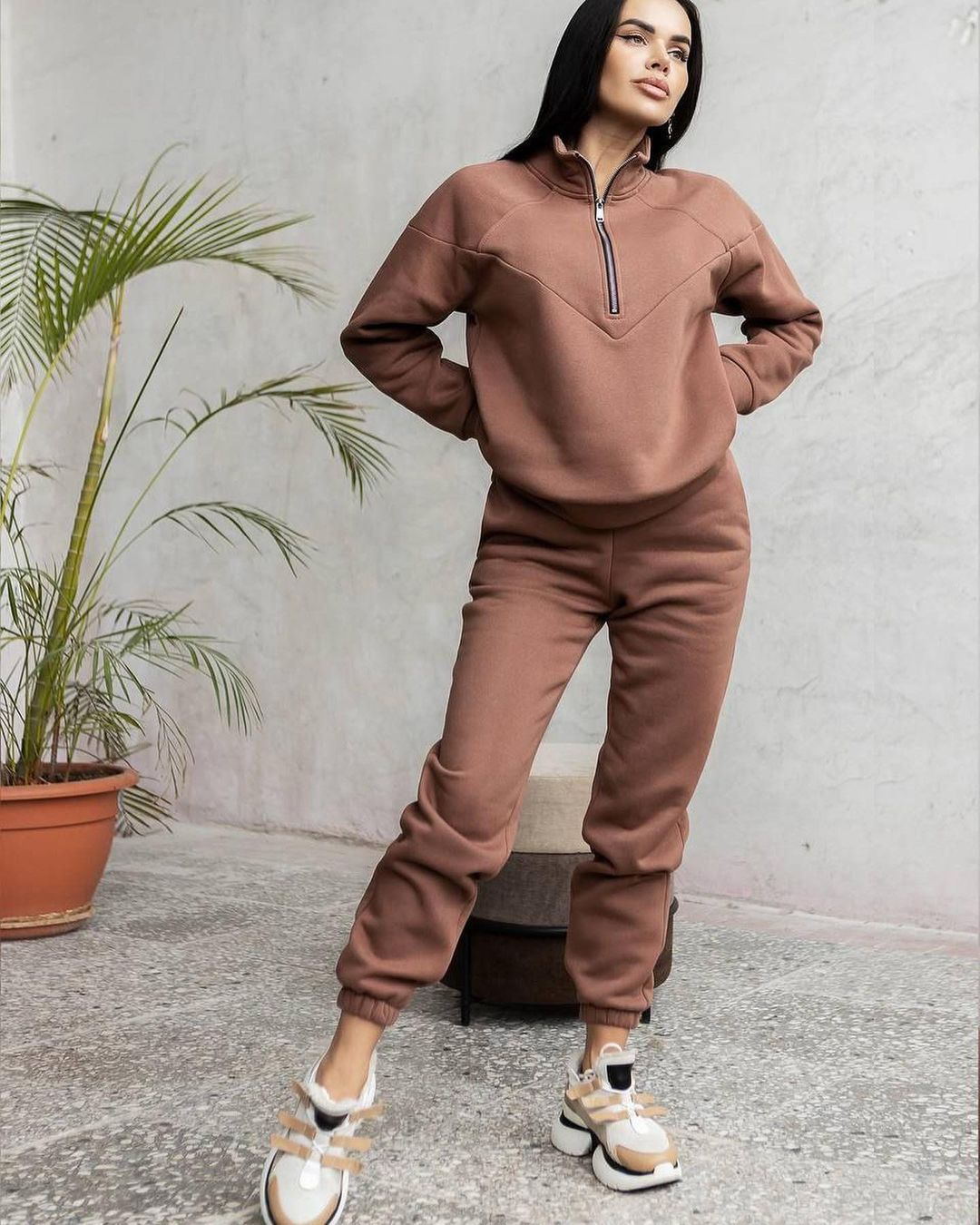 Ana® | Set of sweater and trousers with zip and sweatshirt