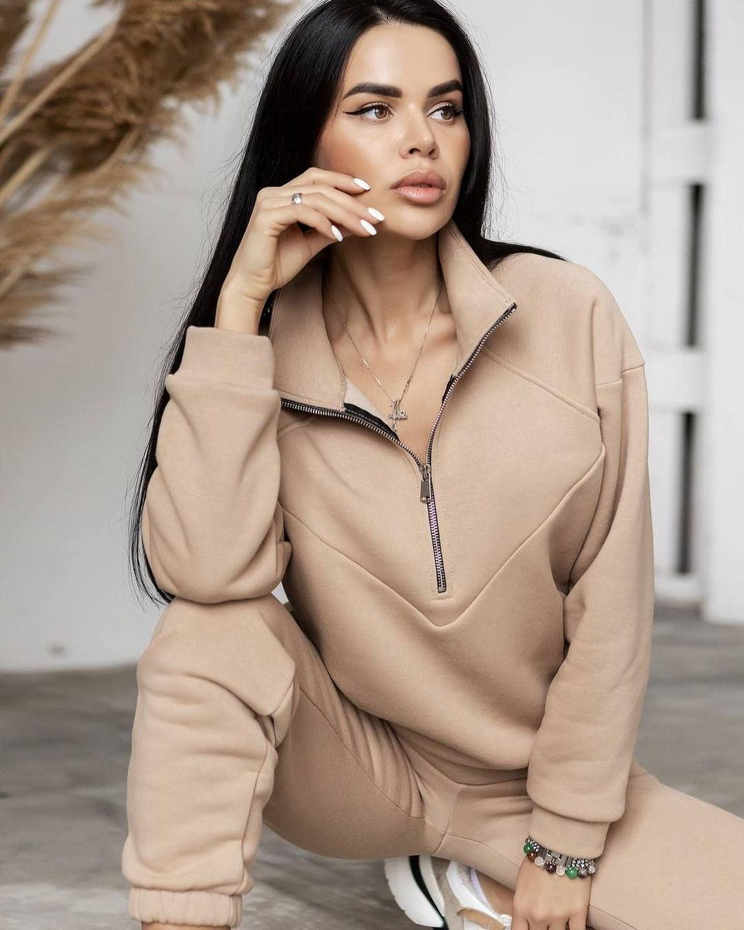 Ana® | Set of sweater and trousers with zip and sweatshirt