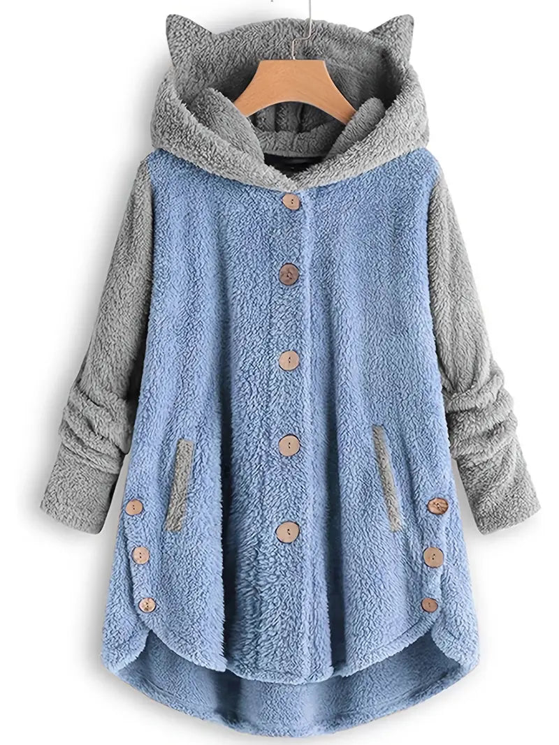 Solea® | Hooded Coat With Vibrant Color Blocks