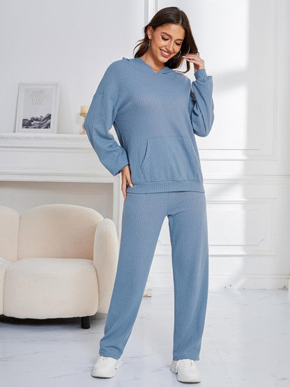 Zahira® | Long-sleeved hoodie and drop-shoulder trousers set