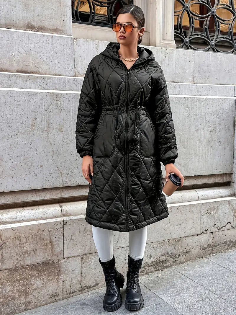 Tahlia® | Midi length puffer jacket with hood