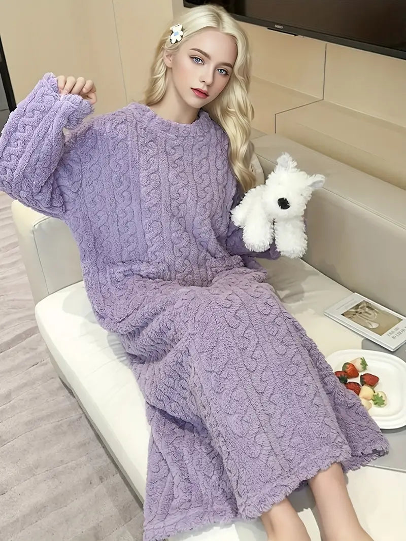 Adela® | Soft plush nightgown for women