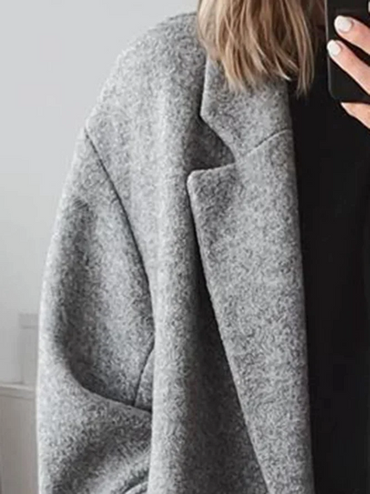 Pilar® | Modern and trendy long coat made of vegan wool