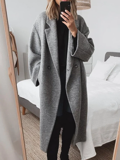 Pilar® | Modern and trendy long coat made of vegan wool