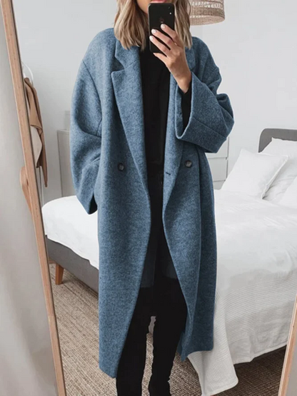 Pilar® | Modern and trendy long coat made of vegan wool