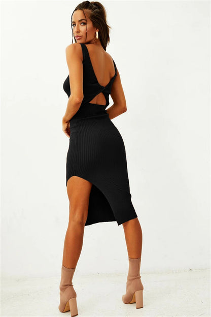 Thalia® | Two-sided, lightweight mesh dress with a slit