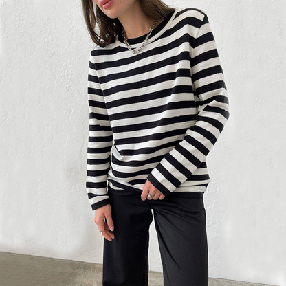 Carmen® | Striped shirt with a ribbed collar