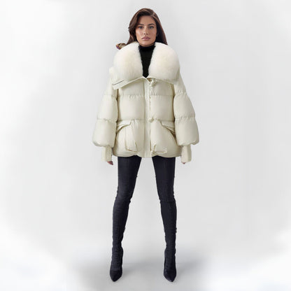 Adelaida® | Elegant women's puffer coat with fur collar