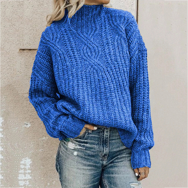 Paola® | Turtleneck sweater for women with a loose twist knit