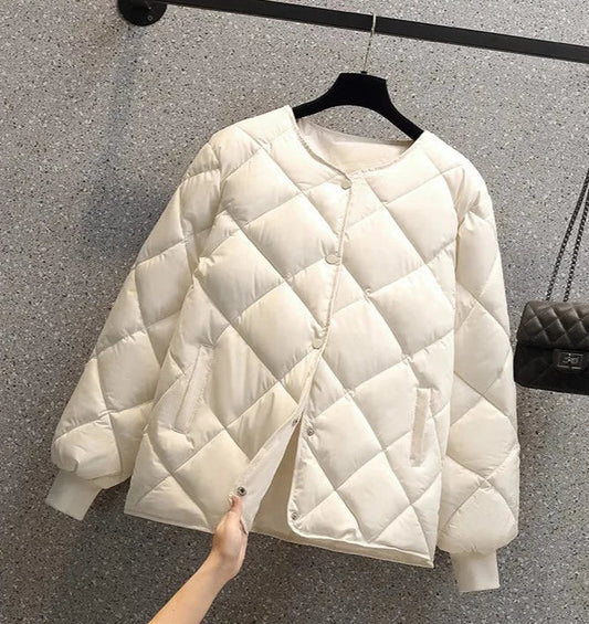 Pilar® | Women's quilted jacket with a crew neck