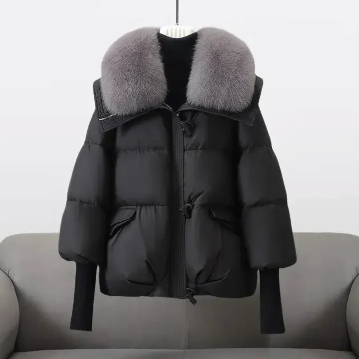 Vera® | Winter coat with luxurious fur collar