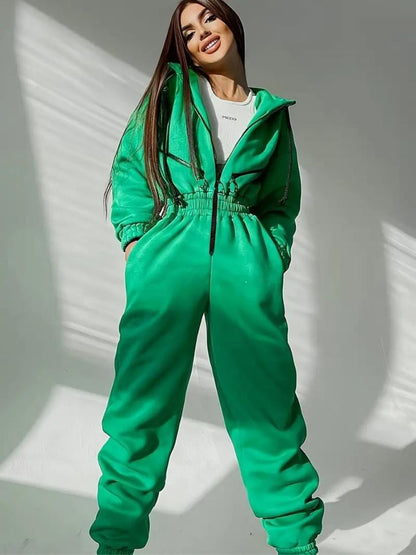 Nadia® | Jumpsuit with hood and drawstring