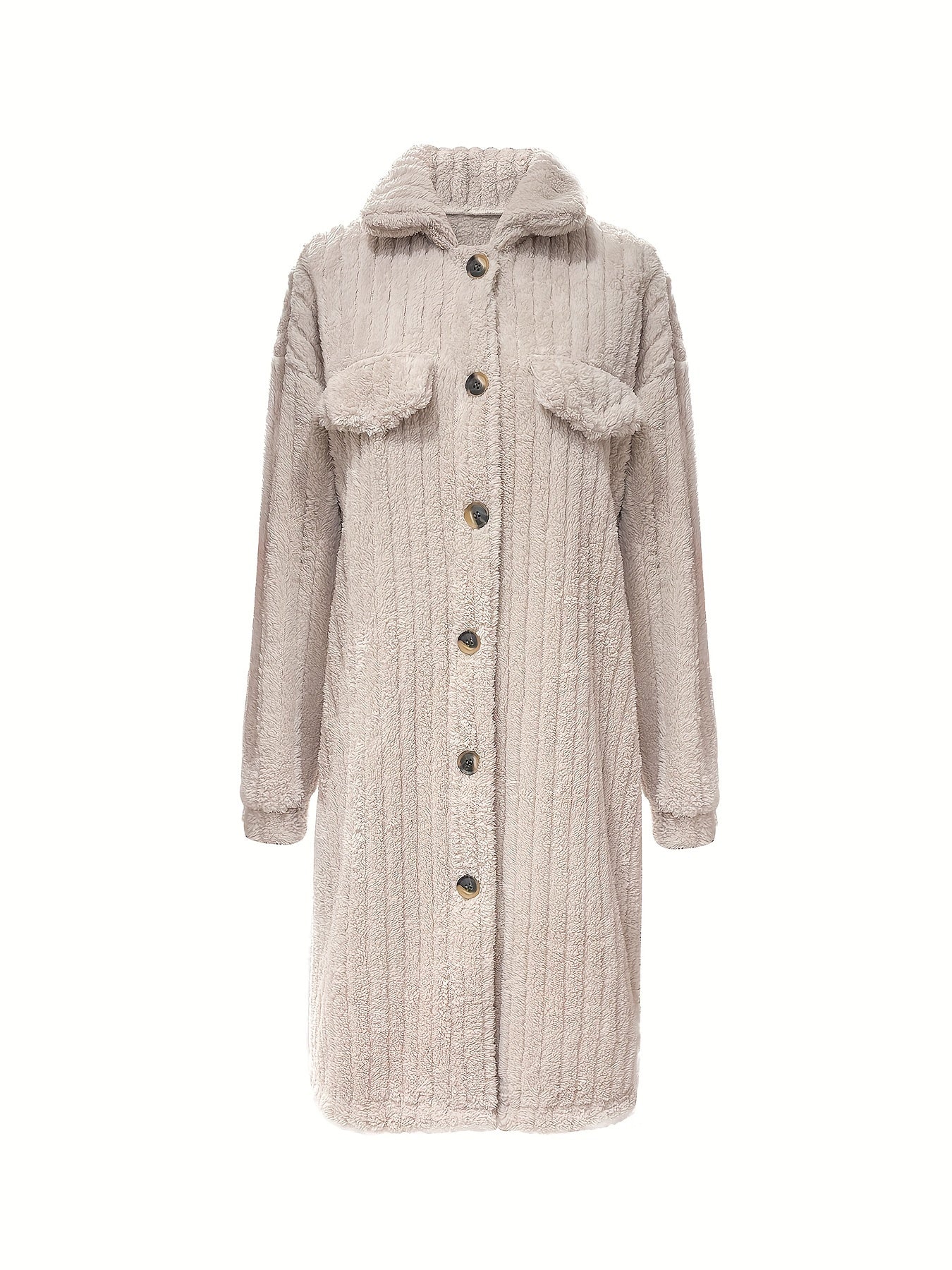 Stella® | Long sleeve knitted coat with button closure