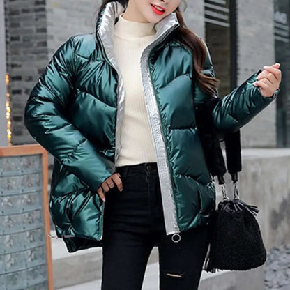 Yazmin® | Luxurious emerald green jacket for women in winter