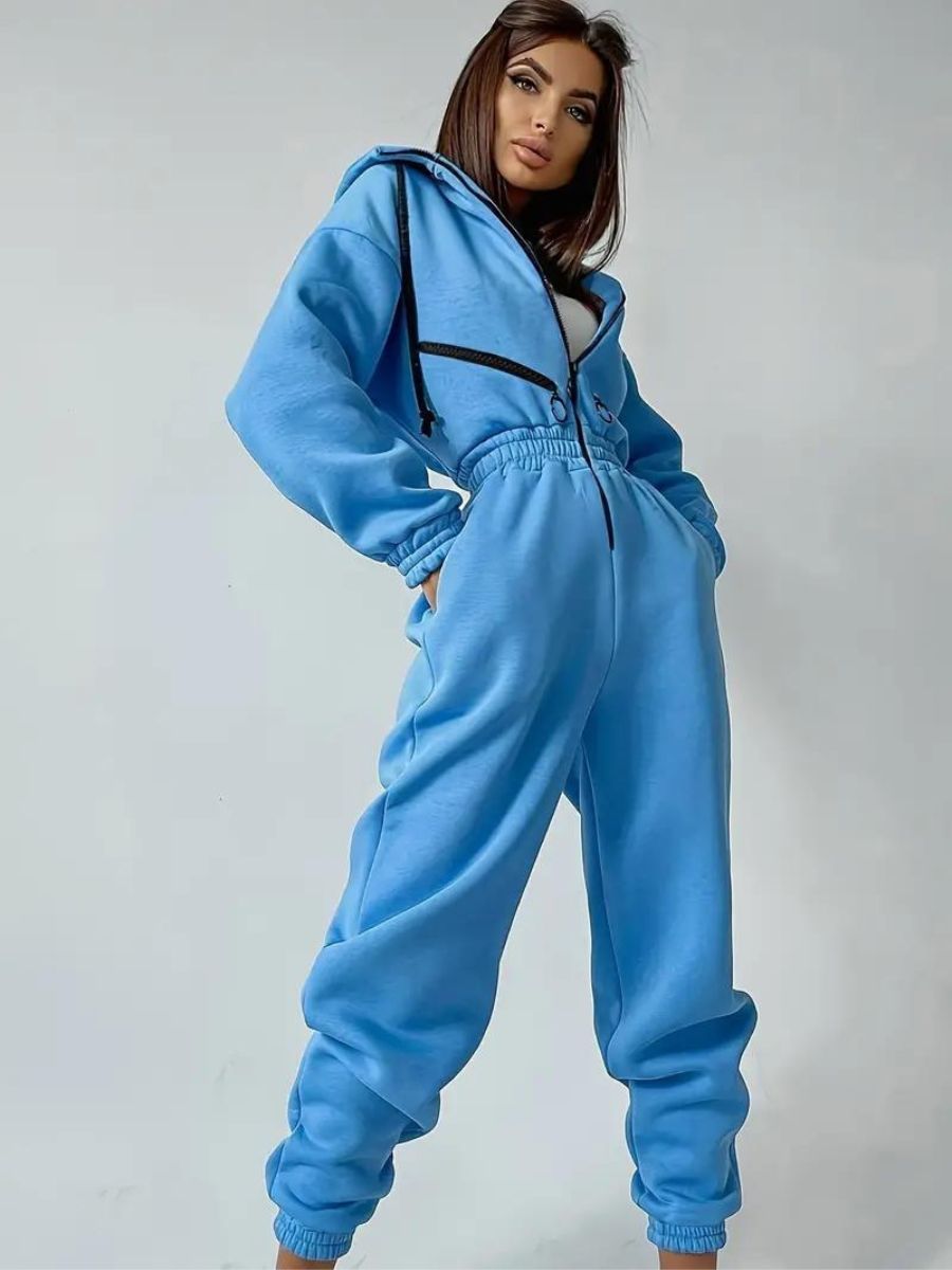 Nadia® | Jumpsuit with hood and drawstring