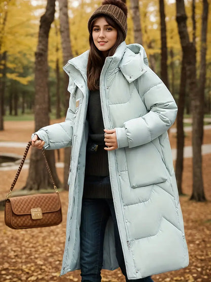 Quinby® | Machine washable plus size hooded coat