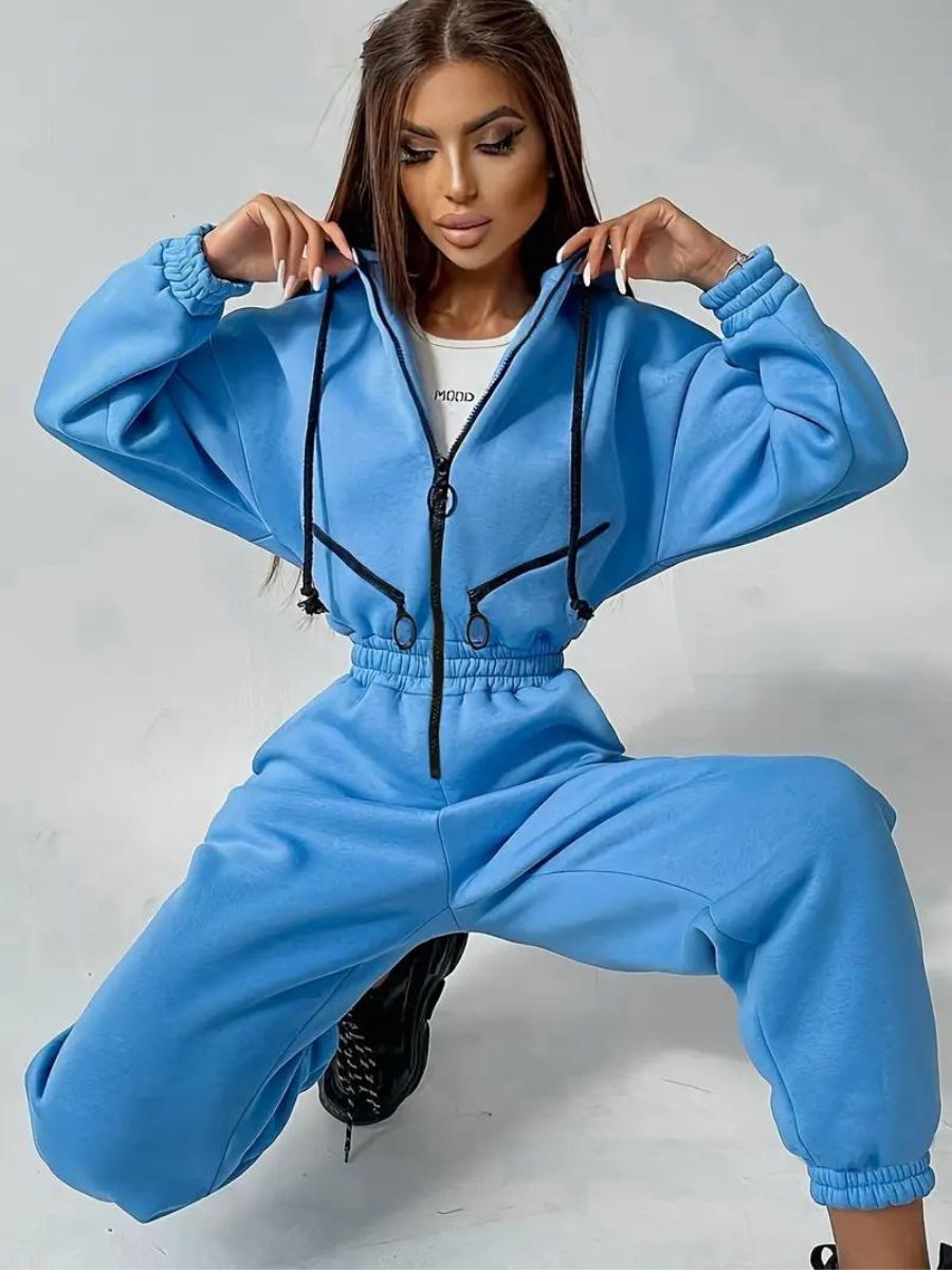 Nadia® | Jumpsuit with hood and drawstring