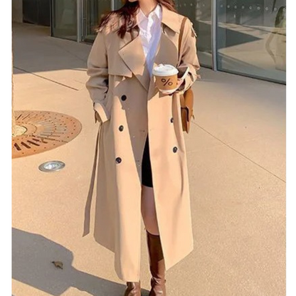 Yesica® | Oversized double breasted long coat for women