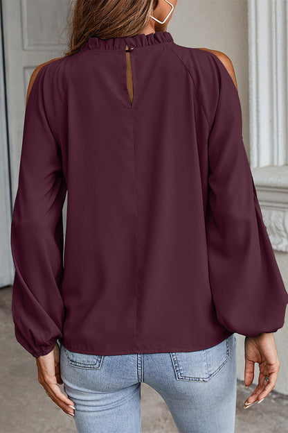 Xaviera® | Elegant solid color half turtleneck tops