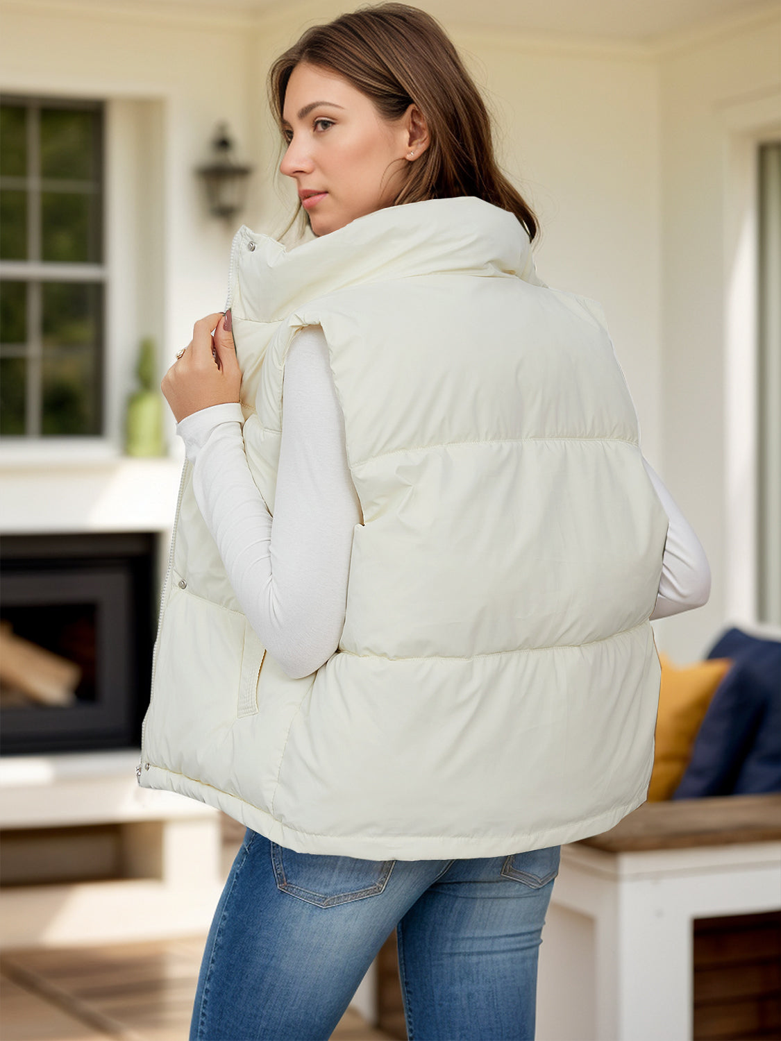 Paola® | Vest coat with zip and pockets