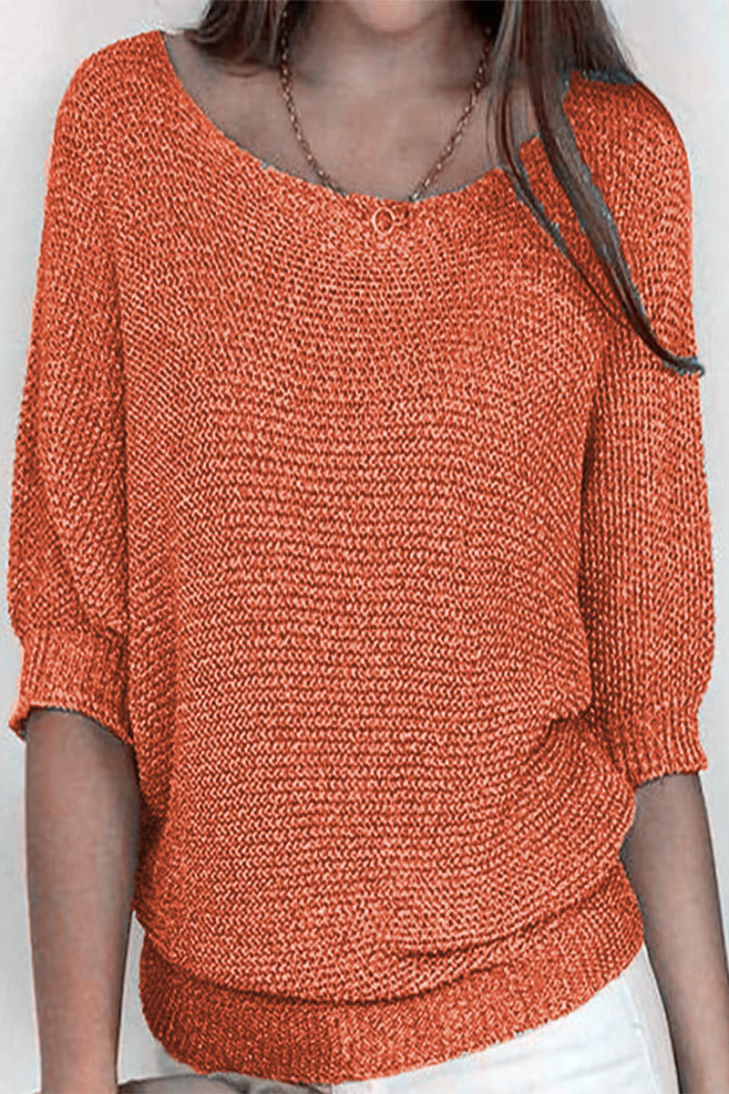 Octavia® | Casual plain plain O-neck tops