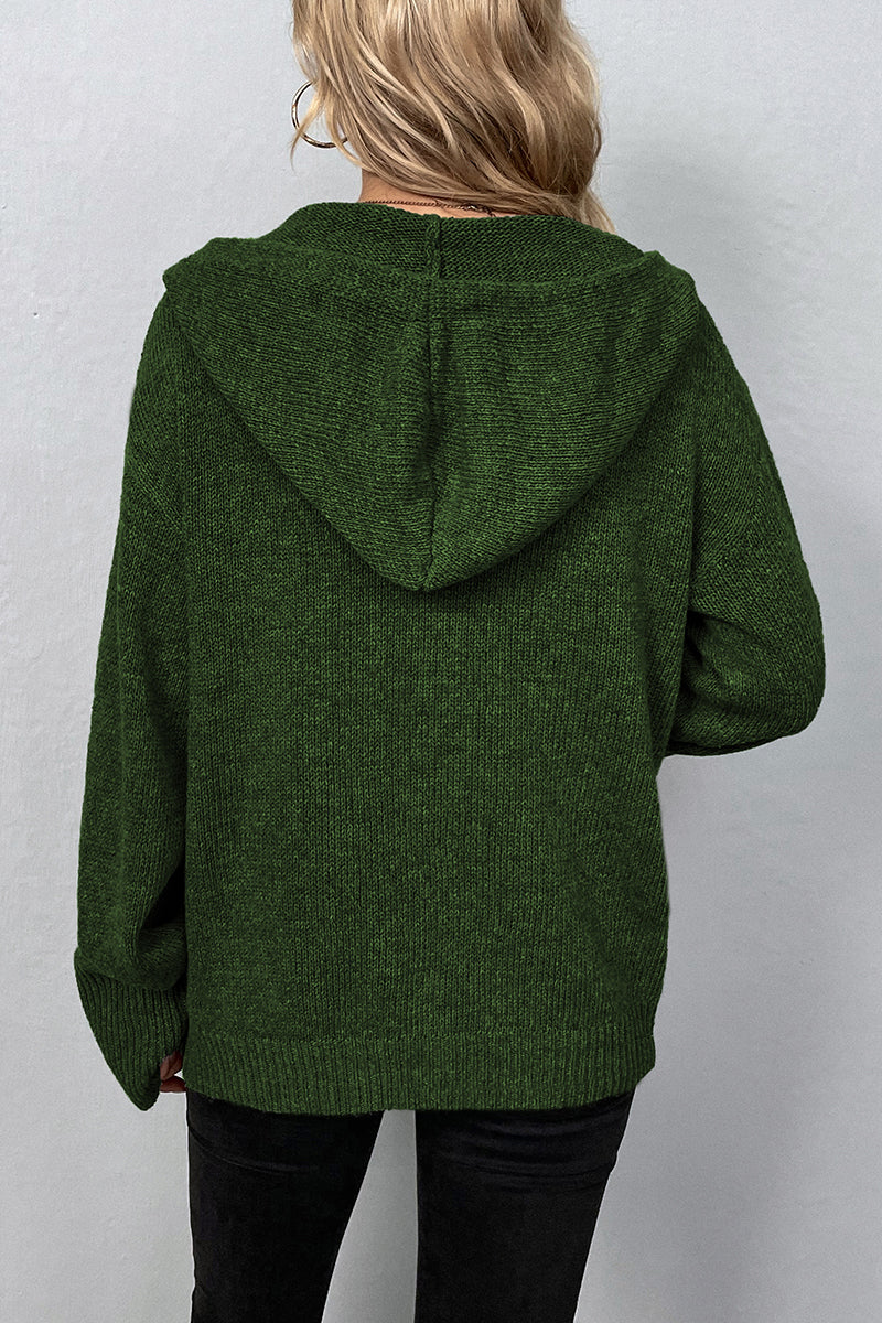 Alma® | Casual tops with plain buttons and hooded collar