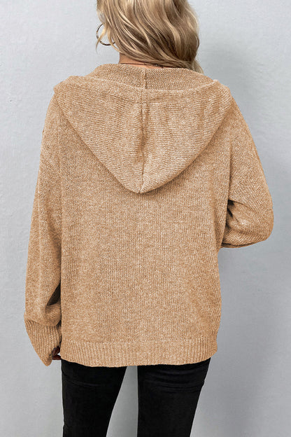 Alma® | Casual tops with plain buttons and hooded collar