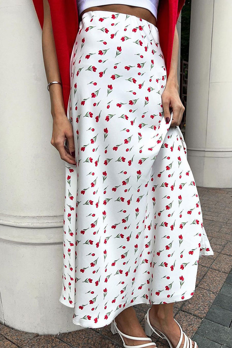 Pink® | Elegant high-waisted trousers with all-over print, Type A, fruit print