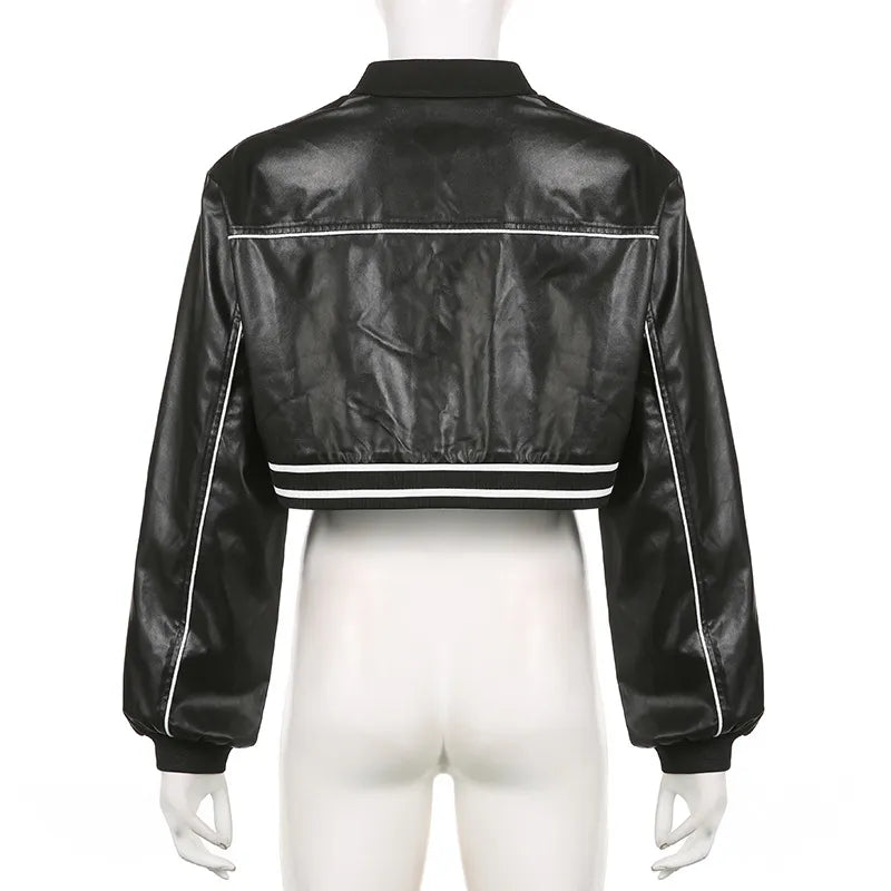 Alicia® | Short women's leather biker jacket