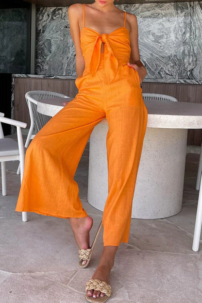 Petra® | Casual Solid Color Loose Jumpsuits with Pockets and V-Neck (3 Colors)