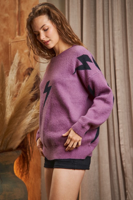 Petra® | BOLT LONG SLEEVE CREW NECK SWEATER