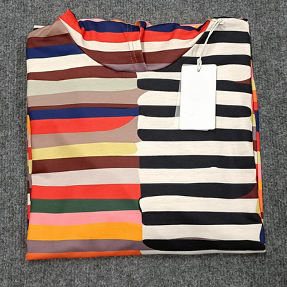 Zaira® | Colorful hoodie with black and white stripes