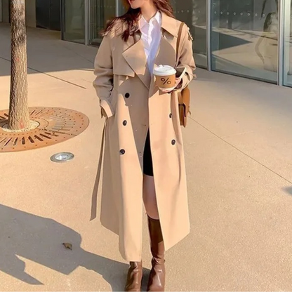 Yesica® | Oversized double breasted long coat for women