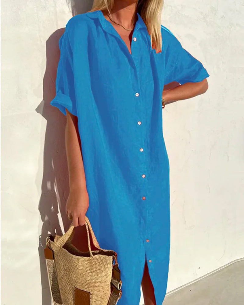 Xanthe® | Simple shirt dress made of cotton