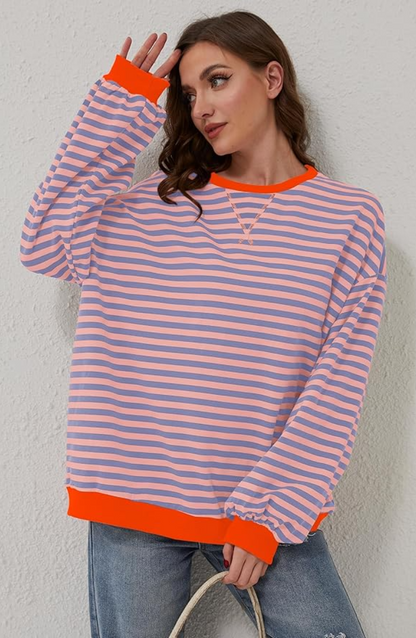 Talia® | Oversized sweater with stripes