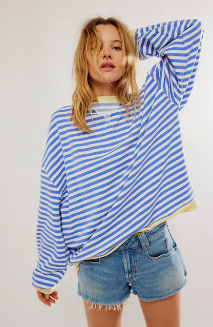 Talia® | Oversized sweater with stripes