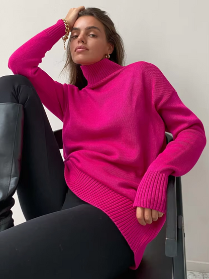 Susana® | Oversized loose turtleneck sweater