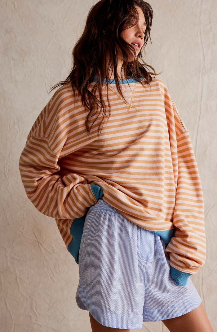 Talia® | Oversized sweater with stripes