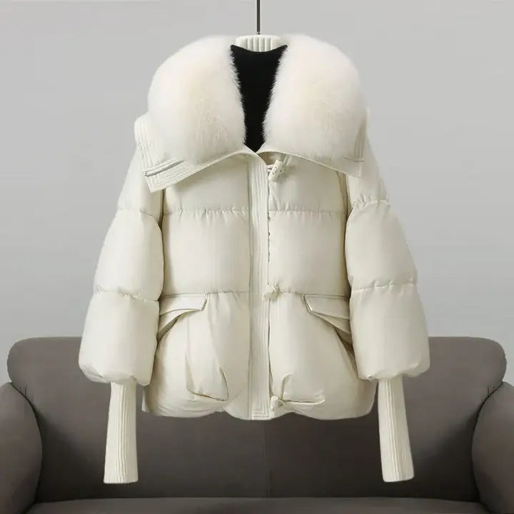 Vera® | Winter coat with luxurious fur collar