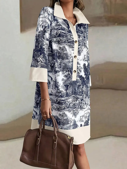 Zaida® | Elegant collared shirt dress